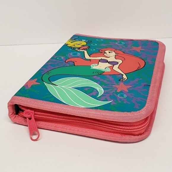 Disney 5.5" x 8.5" Little Mermaid Zippered Pencil Case with Pencils Vintage - Picture 7 of 14